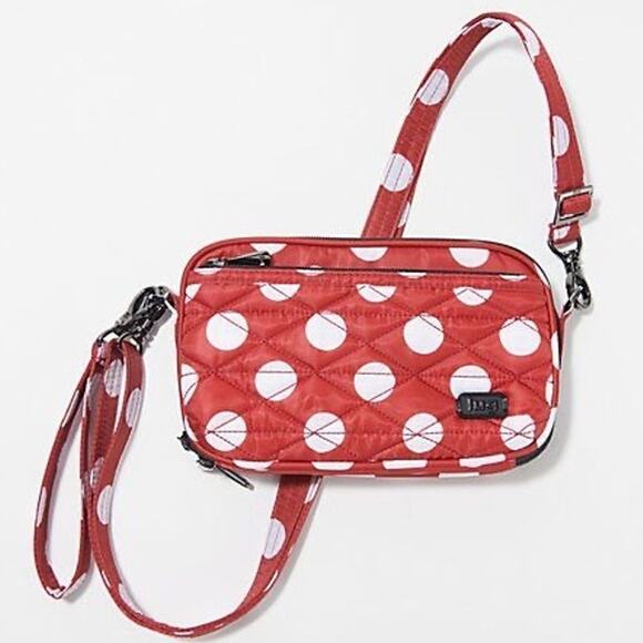 lug Handbags - Lug Coupe XL Convertible Crossbody Fanny Pack Belt Hip Bag Minnie Red White Dot